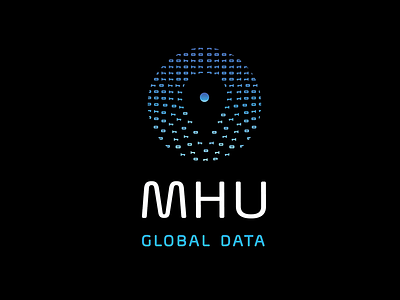 MHU GLOBAL DATA binary data data analysis data center global logo world