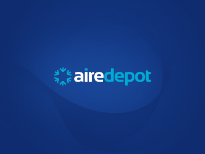 Airedepot aire blue cool depot fresh logo print symbol