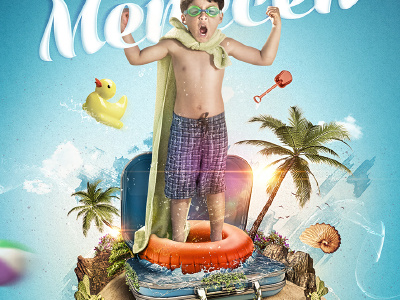 2013 April SCP hotel advertising beach blue hotel kid mexico print retouch suitecase vacations