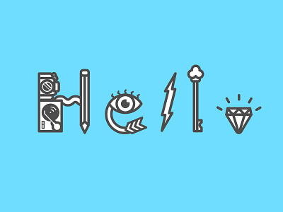 Hello icons illustration