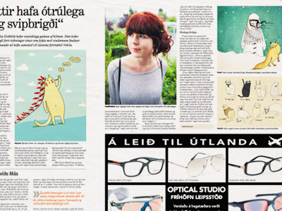 Morgunbladid, Iceland 6 Juli 2012. drawing illustration newspaper