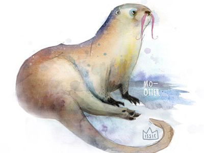 Mo-otter drawing illustration issie otter