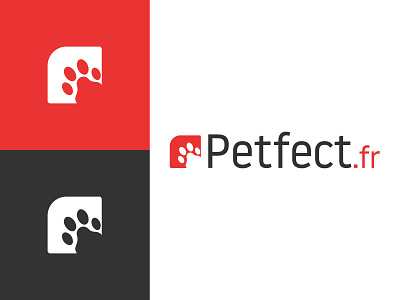 Logo - Petfect.fr branding cat dog illustrator logo pet red website