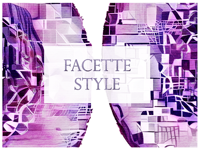 Facette style geode abstract background branding crystal design geode illustration photoshop watercolor