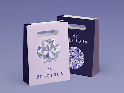 Diamond gem Bags bag brand crystal design diamond gems gemstone illustration jewelry photoshop watercolor