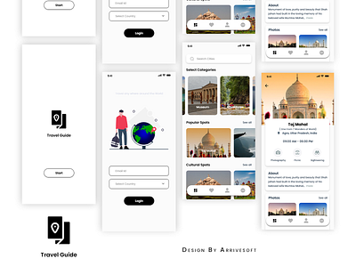 Travel Guide Design app