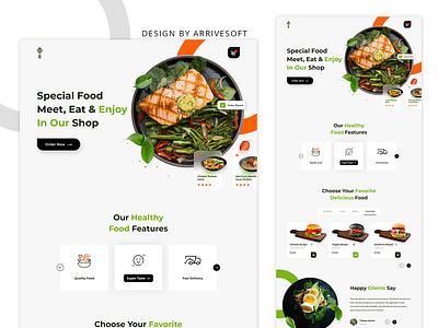online  Food website design