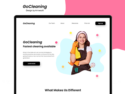 Cleaning web page design