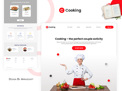 Cooking website design cooking app cooking blog cooking class cooking logo ui ux web web design webdesign website website design