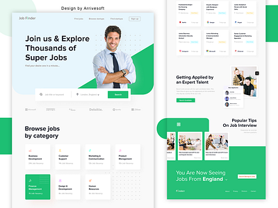 Job Finder Website design