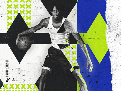 JA Morant. Basketball design illustration typography