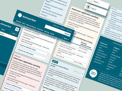 Advice website redesign