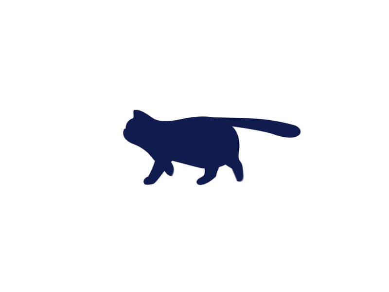 Walking cat animation branding cat cat illustration cat logo design flat icon illustration minimal navy navy blue vector web website