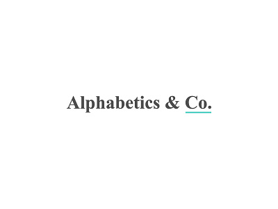 Alphabetics & Co.