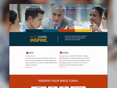 Envision - Website Launch center conference envision flat site website