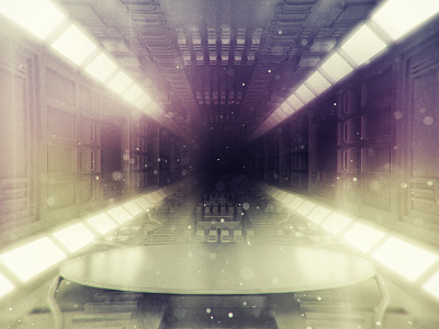 Space Place 3d beeple c4d hallway vray