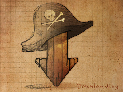 Downloading arrow downloading pirate sketch super secret wood