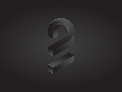 Impossible Geometry Logo 2 black gradient halftone l2d vector