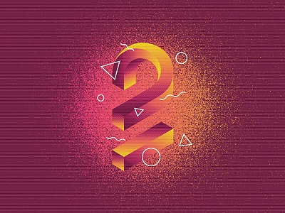 Retro L2D Mark 80s geometry gradient impossible logo retro shapes texture