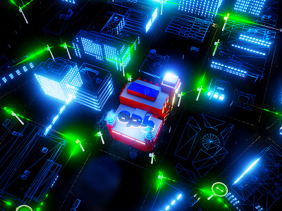 EPB Grid View 3d cars cinema4d city epb game low poly map tron ue4 unreal weather