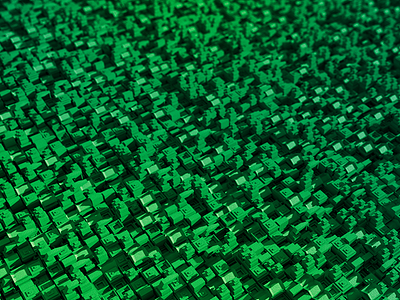 3D Blocks 3d blocks green red