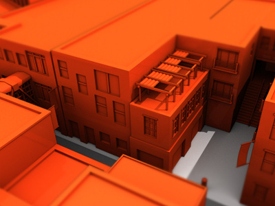 Buildings 3d buildings city interactive map orange