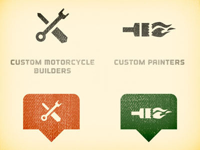 Icon Sample biker crossroads icons