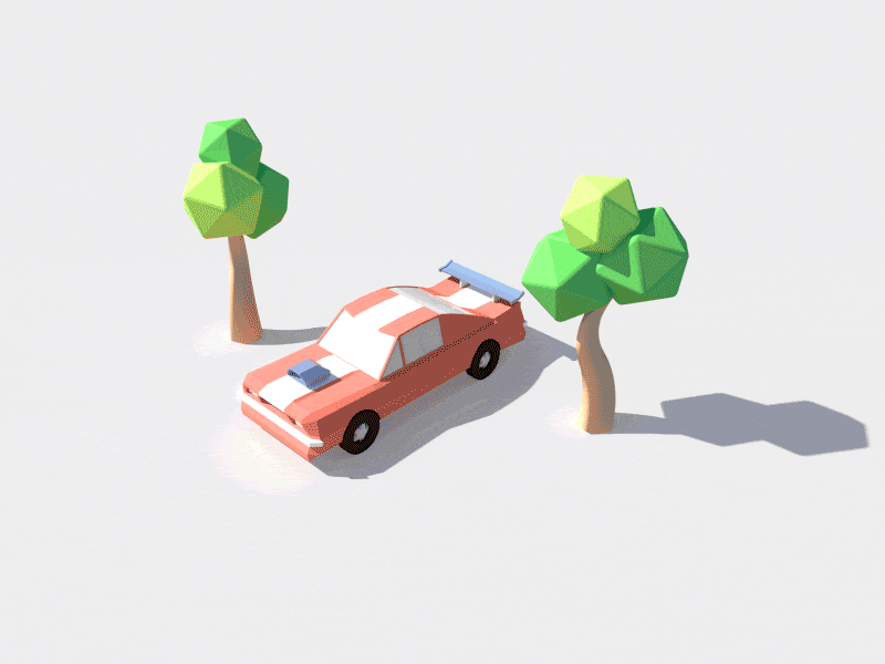 Low Poly Car Animation