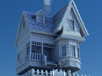 Pixar's Up House 3D Model 3d carl fredricksen pixar super secret project up