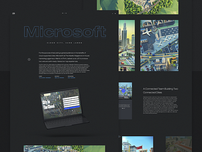L2D Website Redesign - Case Studies 3d awwwards casestudy dark ui l2d layout lowpoly microsoft redesign website