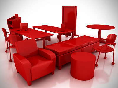 Office Furniture 3d assets c4d furniture office