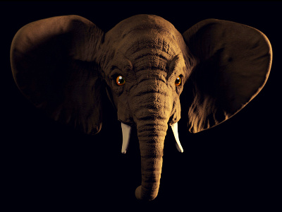 Elephant 3d c4d elephant sculpt serengeti tusks