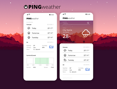 Weather app design branding design figma flat graphic design illustration logo minimal ui weather