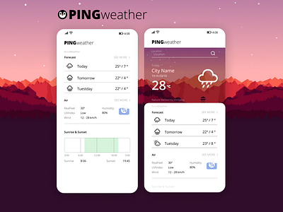 Weather app design