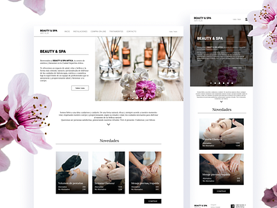 Beauty & Spa [Redesign] beauty beauty salon black branding design figma flat flower minimal pink spa ui