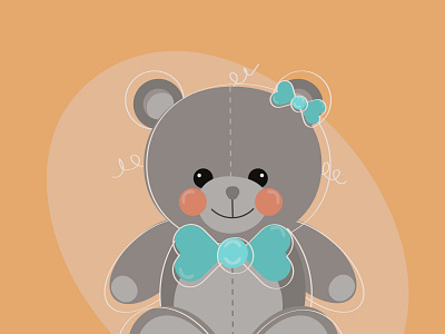 bear gray branding design illustration illustrator logo vector
