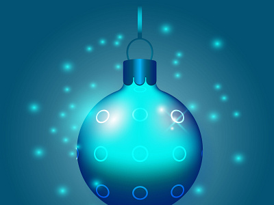 blue christmas ball new
