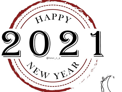 Happy New Year 2021 design designer illustration illustrator typography vector
