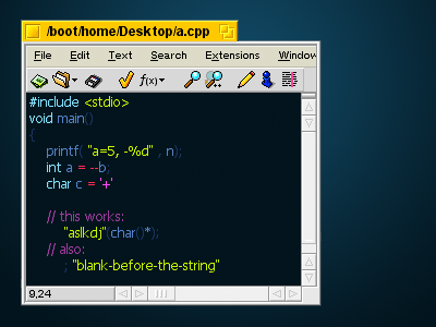 Syntax Highlighting Color Scheme for Pe / BeOS beos c code coding color dev highlighting scheme syntax syntaxhighlighting