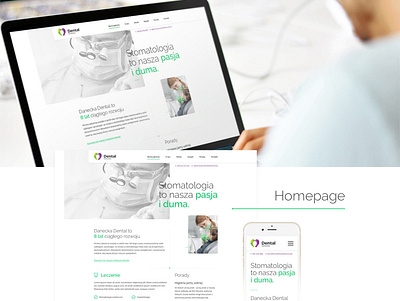 Dental interface responsive template ui ux design user interface web design