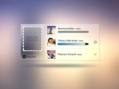 Drag Here To Upload PSD