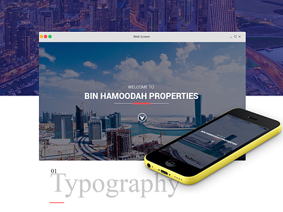 Bin Hamoodah animation clean flat home landing minimal page shadow ui ux web website