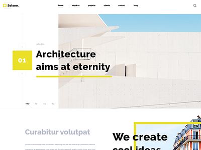 Selene Architecture architecture landing page uidesign web desin