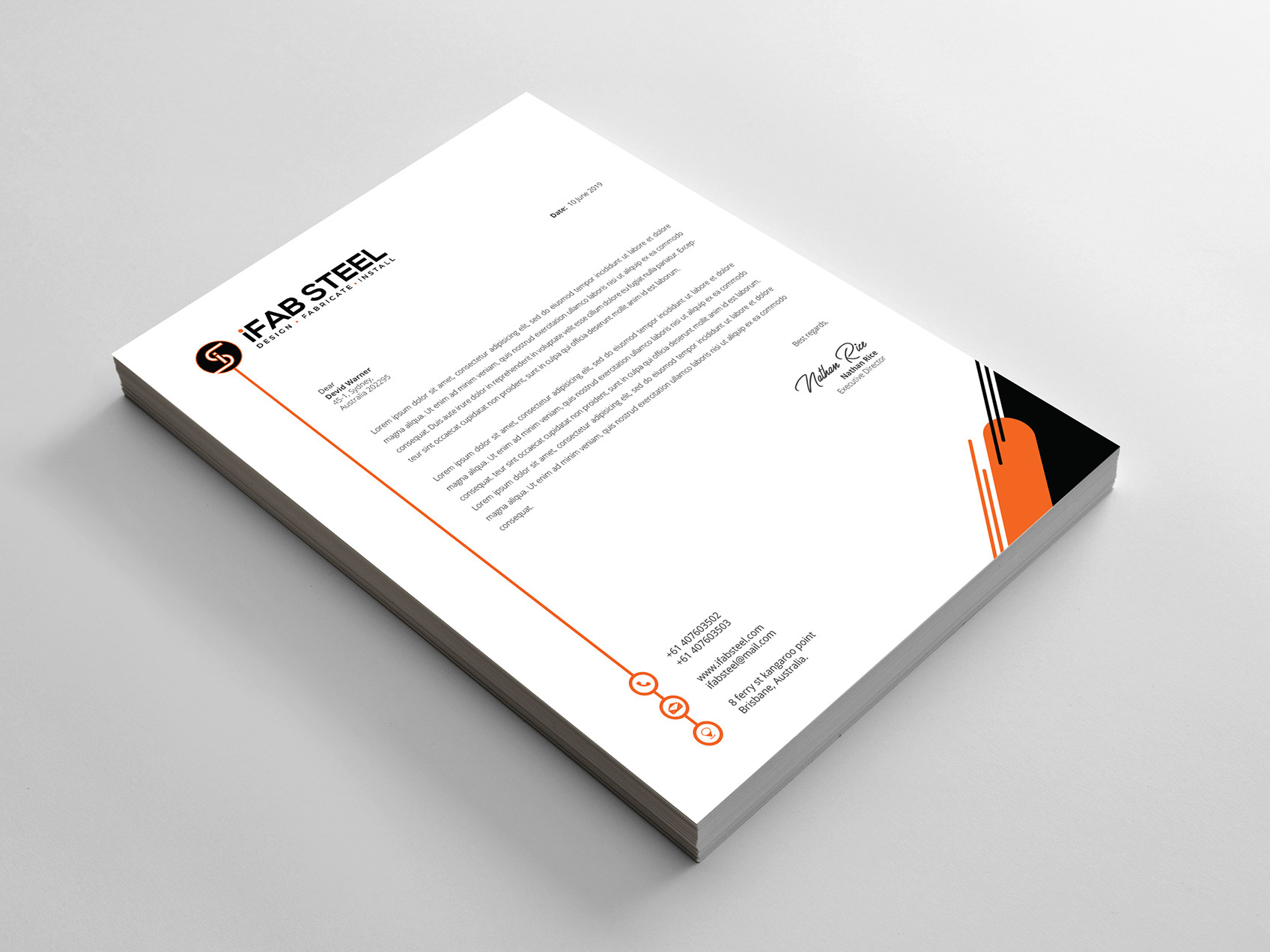 Dribbble letterhead_design.jpg by M Afzal