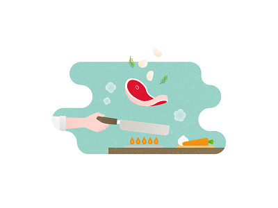 Order status illustration 2 chef cooking design icon iconography illustration ingredients meat order