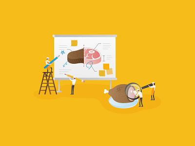 service illustration 2 analysis chef cooking design icon iconography illustration ingredients meat order