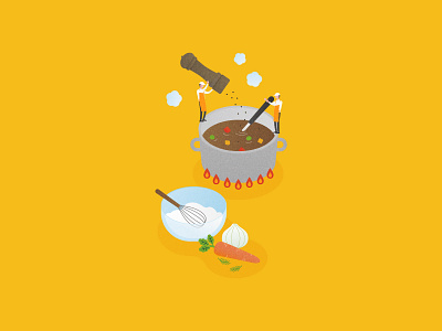 service illustration 3 chef cooking design food icon iconography illustration ingredients