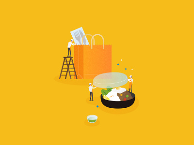 service illustration 4 delivery design food icon iconography illustration order shoppingbag