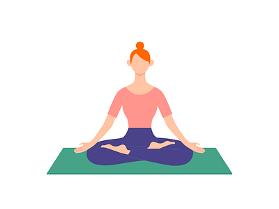 yoga illustration meditation relax relaxing women yoga