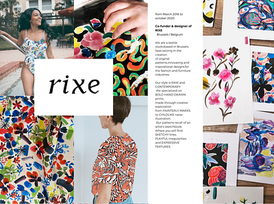 RIXE fashion illustraion textile design